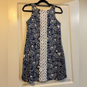 Lily Pulitzer blue and white shift dress